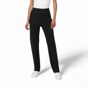 HUE Black straight leg high waisted size M